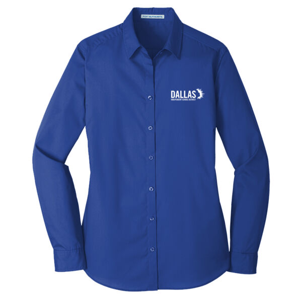 Ladies Long Sleeve Carefree Poplin Shirt Thumbnail