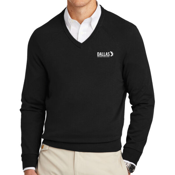 Brooks Brothers Cotton Stretch V-Neck Sweater Thumbnail